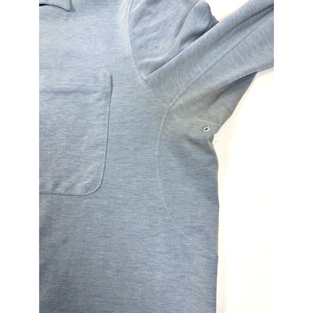 Lululemon Oxford Shirt Mens Blue‎ Long Sleeve Button Front Pocket Minimalist - Picture 15 of 16